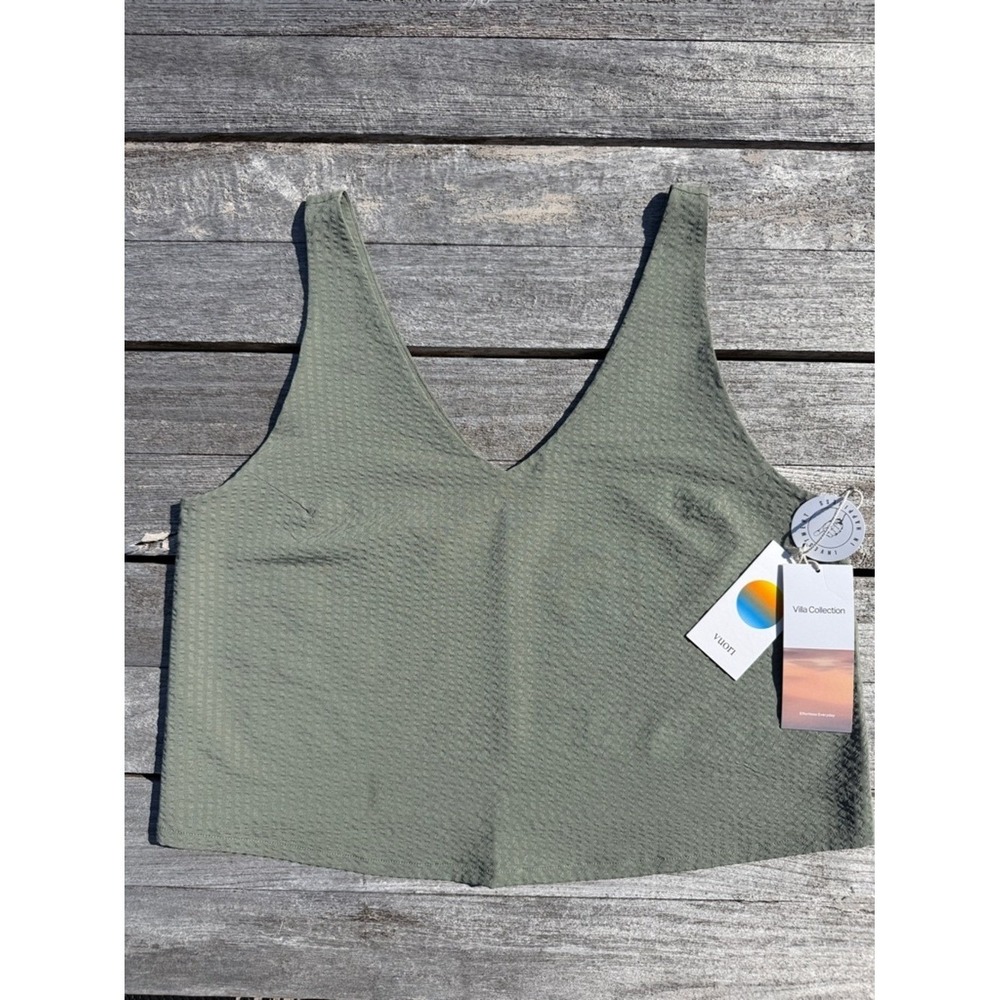 VUORI Villa Crop Tank‎ Laurel Green Size Large NWT 💚